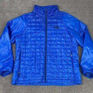 The North Face Thermoball Jacket Mens XL Blue Puffer Packable Quilted Lightweigt